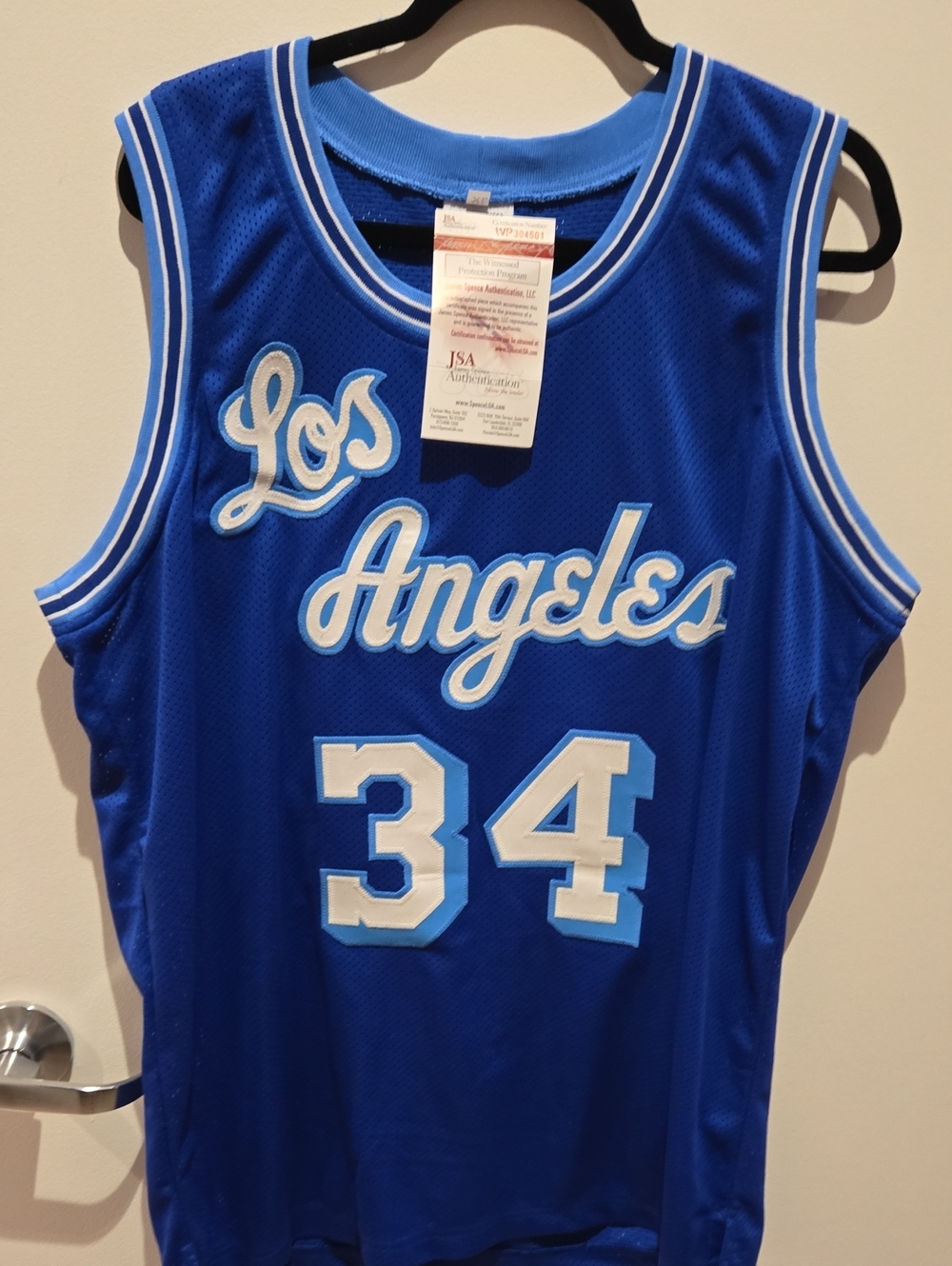 LAKERS autographed O'Neal Los Angeles #34 Basketball Jersey in Blue